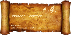 Adamecz Gaszton névjegykártya